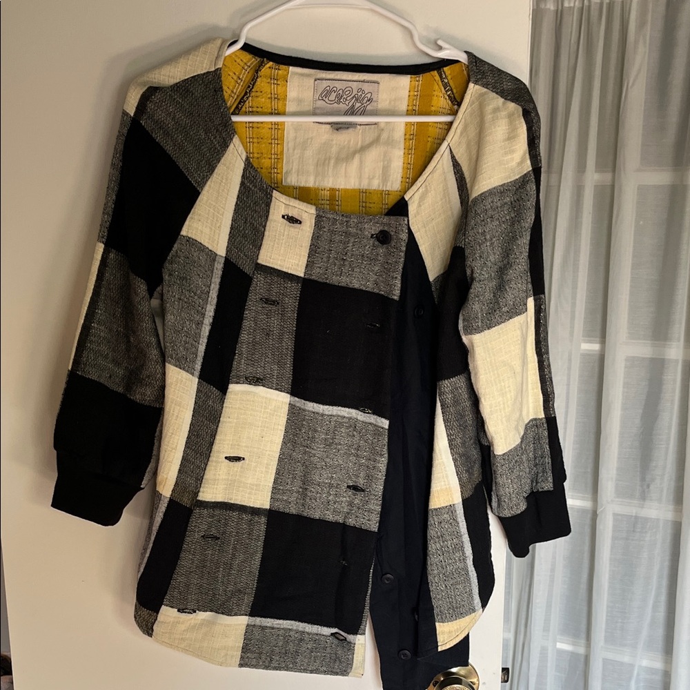 Ace & Jig Plaid Patchwork Cardigan S